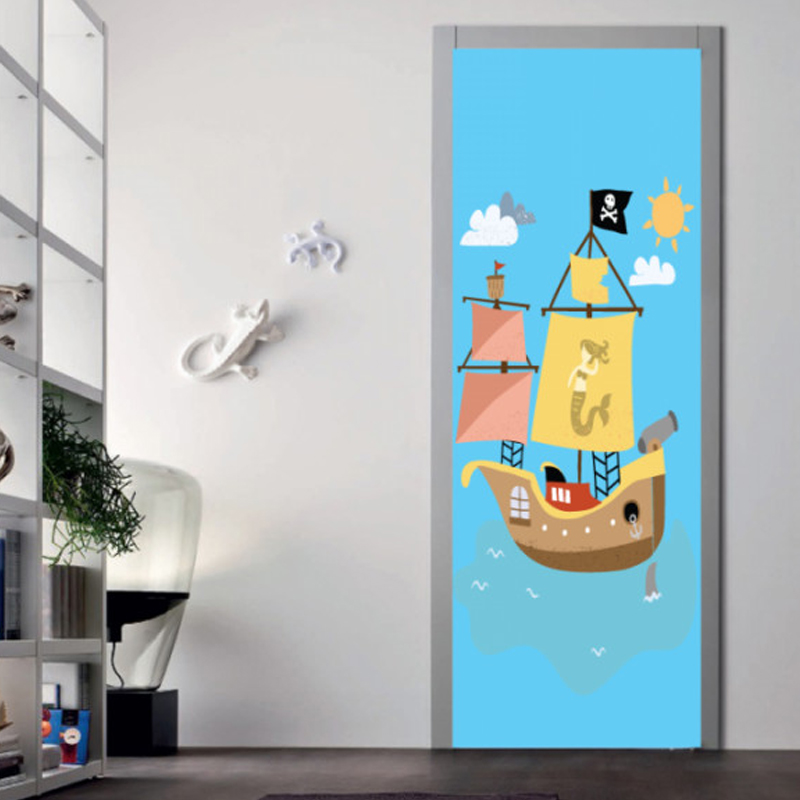 Αυτοκόλλητο πόρτας με Καράβι